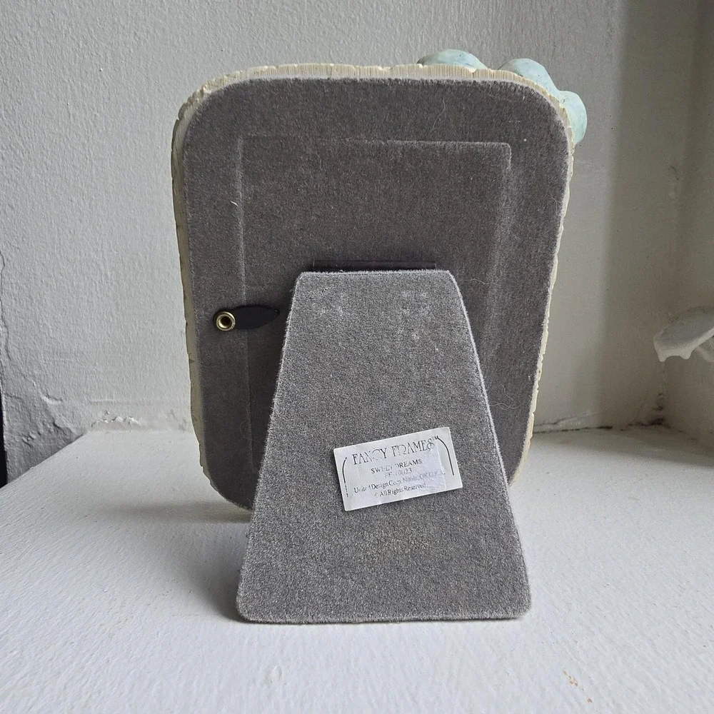 Vintage 1991 Celestial Baby Picture Frame 3D 2x2.5 Inch Sweet Dreams Whimsical